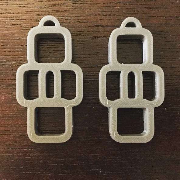 Byr Yuvarlak Kare Küpe (Plastik Aparattır!!!) 3D