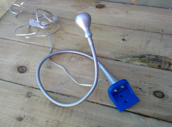 Byr Ikea LED Kaz Boynu Lamba Duvar Braketi (Sadece Plastik Aparattır!!!) 3D - Resim 2