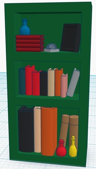 Byr DnD için kitaplık (Plastik Aparattır!!!) 3D - Resim 3