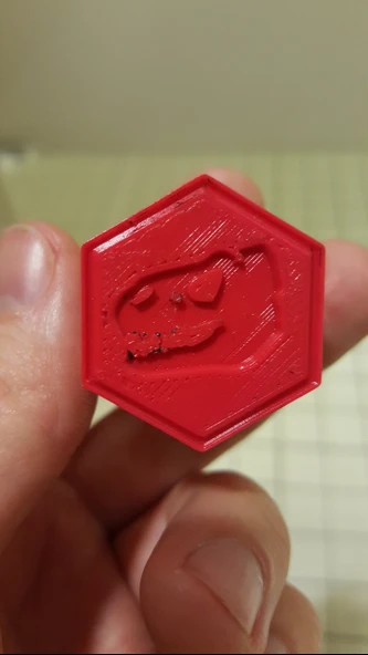 Byr Wax Seal Dinonuggets.com T-Rex Hexagon (Sadece Plastik Aparattır!!!) 3D - 3