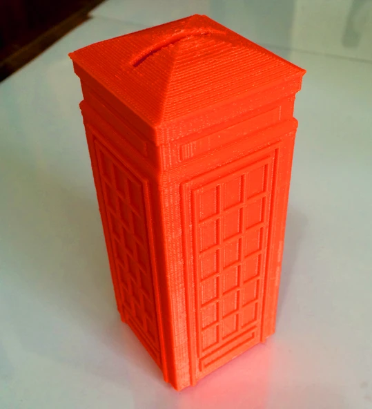 Byr Londra Telefon Kabin Bankası/Koför - 3cm Delik (Sadece Plastik Aparattır!!!) 3D - 3