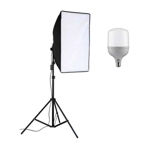 Cazip Shop Video Softbox Sabit Işık Seti Sürekli Işık 50X70 LED Işık