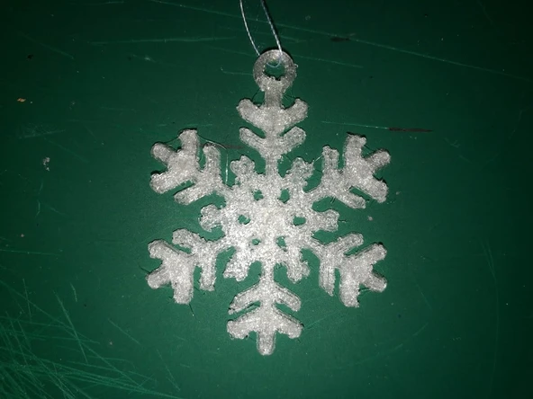 Byr Kar tanesi kolye ucu (düz sırtlı) (Sadece Plastik Aparattır!!!) 3D - Resim 3