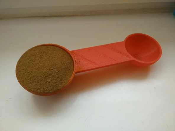 Byr Çift kaşık kahve / kakao / şeker (Plastik Aparattır!!!) 3D - 2