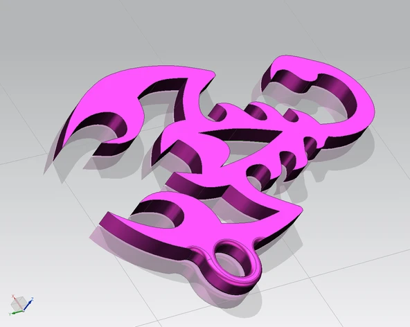 Byr Akrep kolye - Akrep kolye (Sadece Plastik Aparattır!!!) 3D - Resim 2