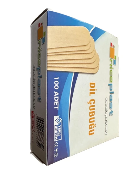 Niceplast Dil Çubuğu Ahşap Maket Çubukları 2 x 14 Cm. - 50 Adetlik 5 Paket - 4