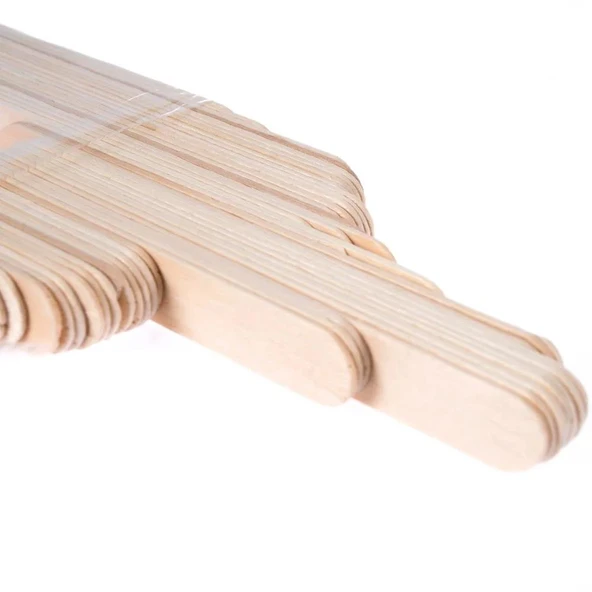 Niceplast Dil Çubuğu Ahşap Maket Çubukları 2 x 14 Cm. - 50 Adetlik Paket - Resim 2