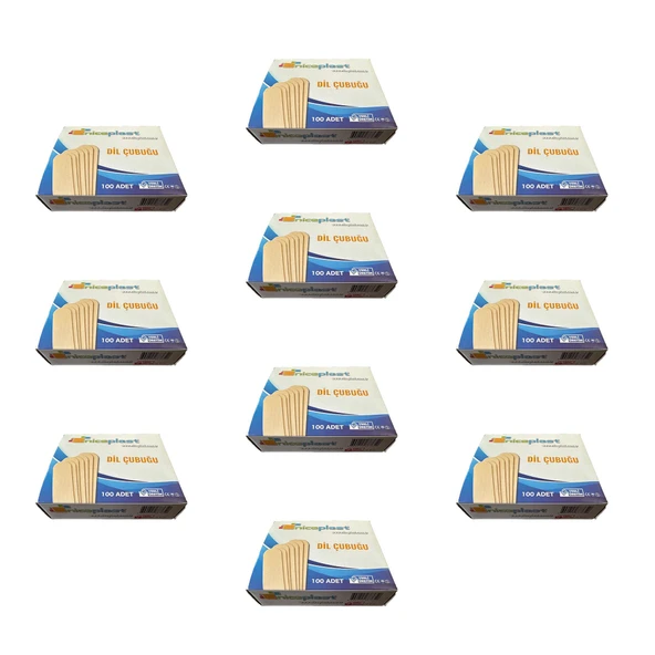 Niceplast Dil Çubuğu Ahşap Maket Çubukları 2 x 14 Cm. - 50 Adetlik 10 Paket ürün görseli 1