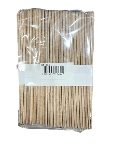 Dil Çubuğu Ahşap Maket Çubukları 2 x 15 Cm. - 50 Adetlik Paket ürün görseli 1