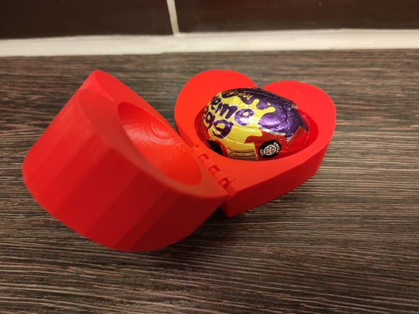 Byr Kalp Şeklinde Krem Yumurta Kutusu T4762296 3D - Resim 3