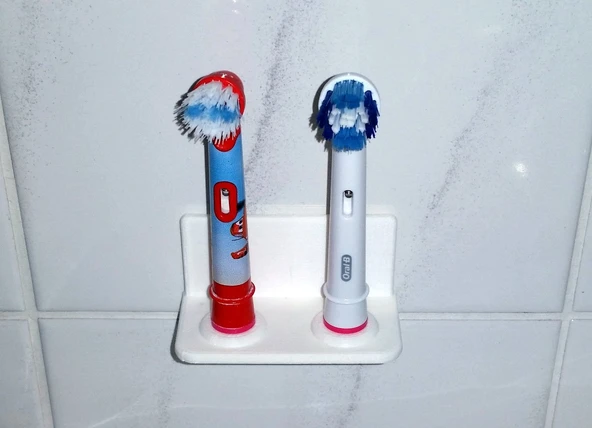 İki Oral B Ucu için Diş Fırçası Ucu Tutucu T1357996 - 2