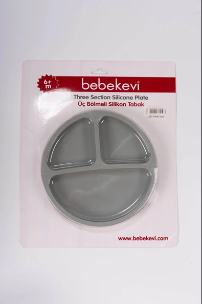 Üç Bölmeli Silikon Tabak Yeşil