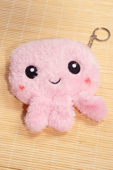 Sevimli Pembe Peluş Çanta Anahtarlık - 4