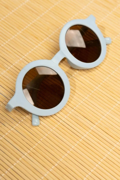 Yuvarlak Çerçeveli Çocuk Güneş Gözlüğü Mavi ürün görseli