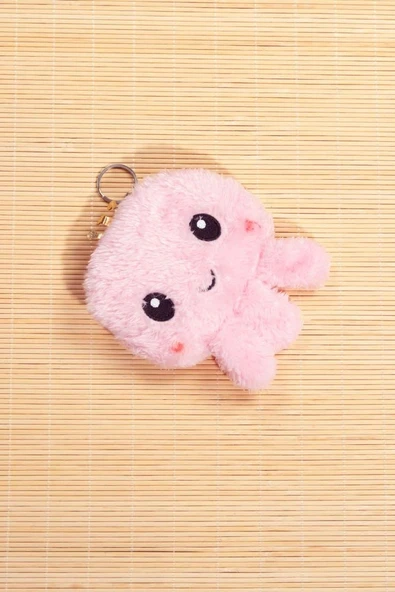 Sevimli Pembe Peluş Çanta Anahtarlık - 3