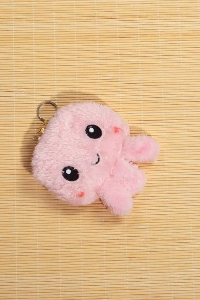 Sevimli Pembe Peluş Çanta Anahtarlık - 2