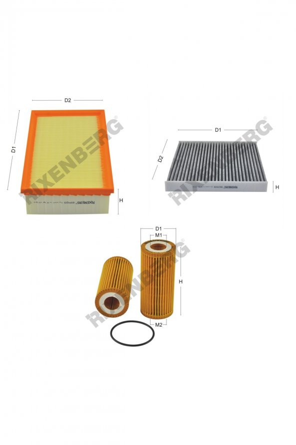 Volkswagen Passat (3G2/3G5) 1.8 Tsi 179 Hp 15 > Rixenberg Filtre Bakım Seti ürün görseli