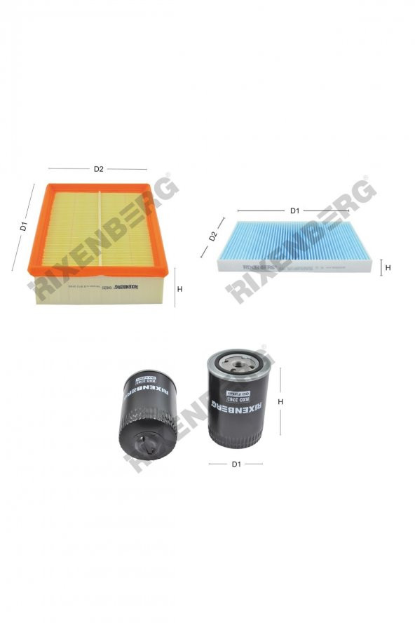 Volkswagen Polo III 1.9 Tdi (6V2/6V5) 90 Hp 96-99 Rixenberg Filtre Bakım Seti ürün görseli