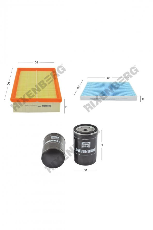 Volkswagen Polo III 1.6 (6V2/6V5) 75-100 Hp 95-99 Rixenberg Filtre Bakım Seti ürün görseli