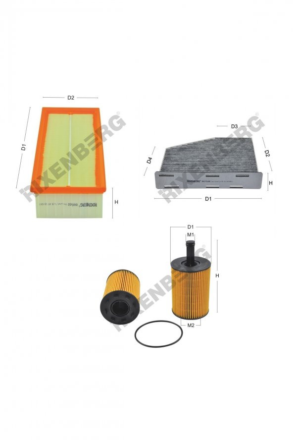 Volkswagen Tiguan I 2.0 Tdi(5N) 140-170 Hp (Motor Kodu CBAB,CBBB) 07 > Rixenberg Filtre Bakım Seti ürün görseli