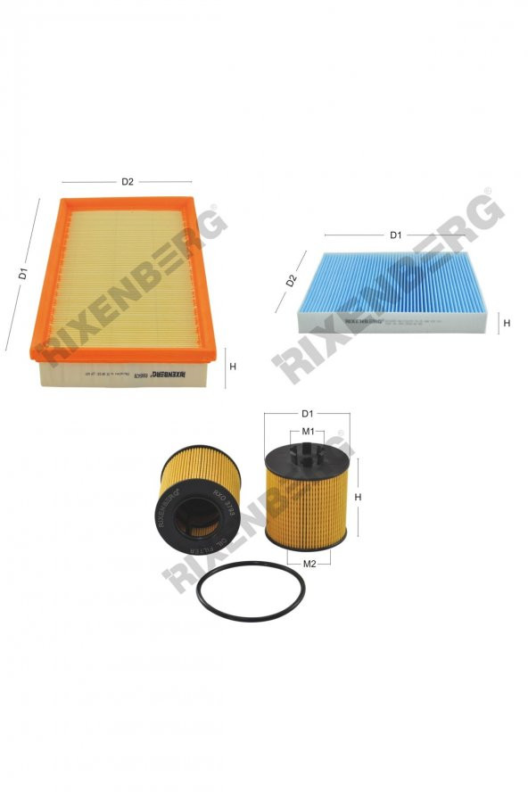 Volkswagen Polo IV 1.4 16V Fsi (9N) 85 Hp 02-06 Rixenberg Filtre Bakım Seti ürün görseli