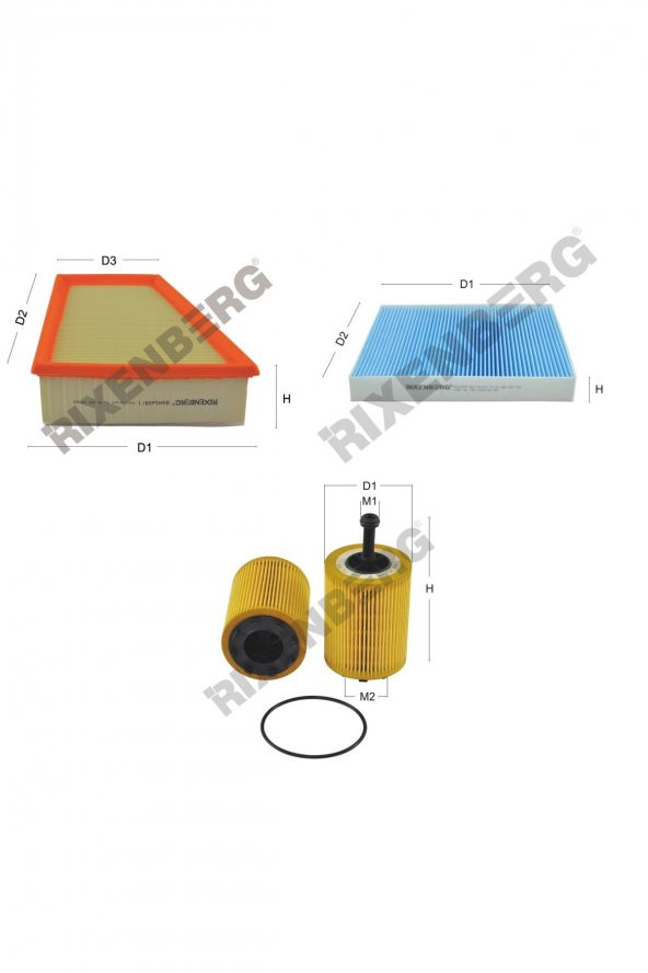 Volkswagen Polo IV 1.9 Tdi (9N) 100-130 Hp 02-09 Rixenberg Filtre Bakım Seti ürün görseli