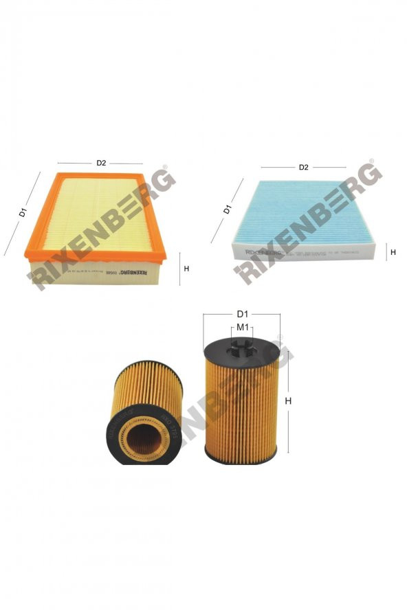 Volkswagen Caravelle T6 (SF,SG) 2.0 Tdi 114-150-204 Hp 15 > Rixenberg Filtre Bakım Seti ürün görseli