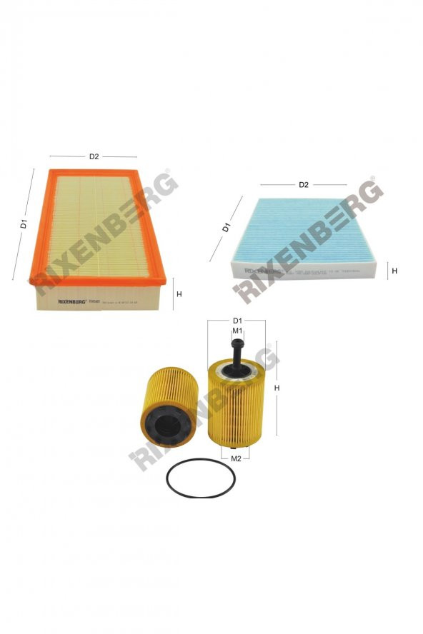 Volkswagen Touareg I (7L) 2.5 Tdi 163-174 Hp 03-10 Rixenberg Filtre Bakım Seti ürün görseli