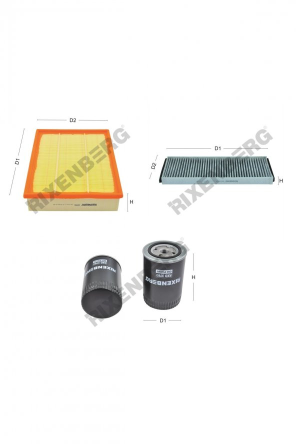 Volkswagen Passat (3B23B5) 1.9 Tdi 90-110 Hp 96-00 Rixenberg Filtre Bakım Seti ürün görseli
