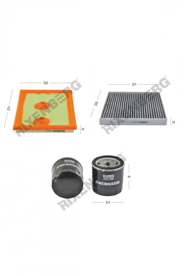 Volkswagen Passat (3G2/3G5) 1.4 Tsi 125-150 Hp 14 > Rixenberg Filtre Bakım Seti ürün görseli