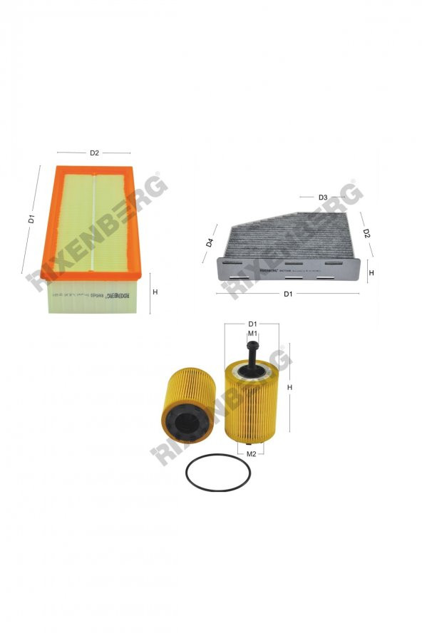 Volkswagen Golf V 2.0 Tdi (1K1) 131-170 Hp  05-09 Rixenberg Filtre Bakım Seti ürün görseli