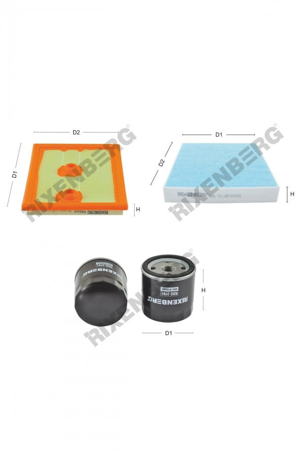Volkswagen Tiguan Allspace 1.4 Tsi 150 Hp 17 > Rixenberg Filtre Bakım Seti ürün görseli