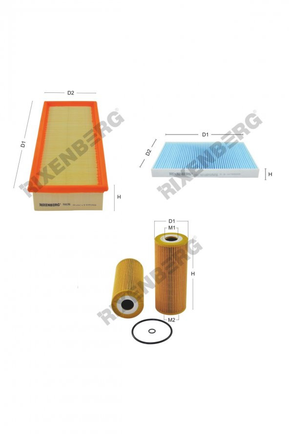 Volkswagen Polo III 1.9 Sdi (6V2/6V5) 68 Hp 99-01 Rixenberg Filtre Bakım Seti ürün görseli