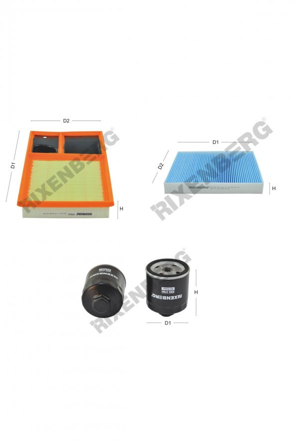 Volkswagen Polo V 1.4 BiFuel (6R) 82 Hp 10-11 Rixenberg Filtre Bakım Seti ürün görseli
