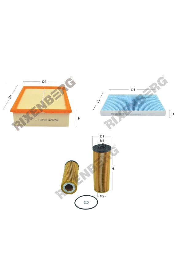 Volkswagen Passat (3B3/3B6) 2.5 Tdi V6 150-163-180 Hp 00-05 Rixenberg Filtre Bakım Seti ürün görseli