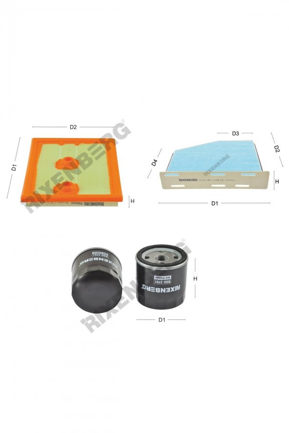 Volkswagen Scirocco 1.4 Tsi 125-150 Hp 13 > Rixenberg Filtre Bakım Seti ürün görseli 1