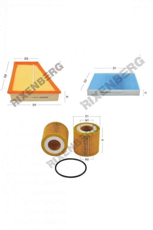 Volkswagen Polo V 1.2 (6R) 60-70 Hp 09 > Rixenberg Filtre Bakım Seti ürün görseli