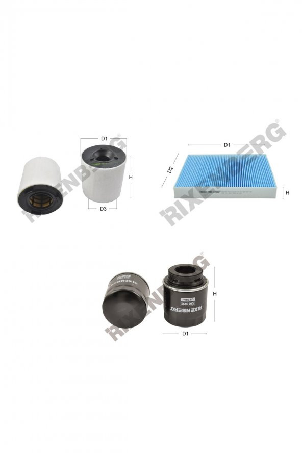 Volkswagen Polo V 1.2 Tsi (6R,6C) 105 Hp 09 > Rixenberg Filtre Bakım Seti ürün görseli