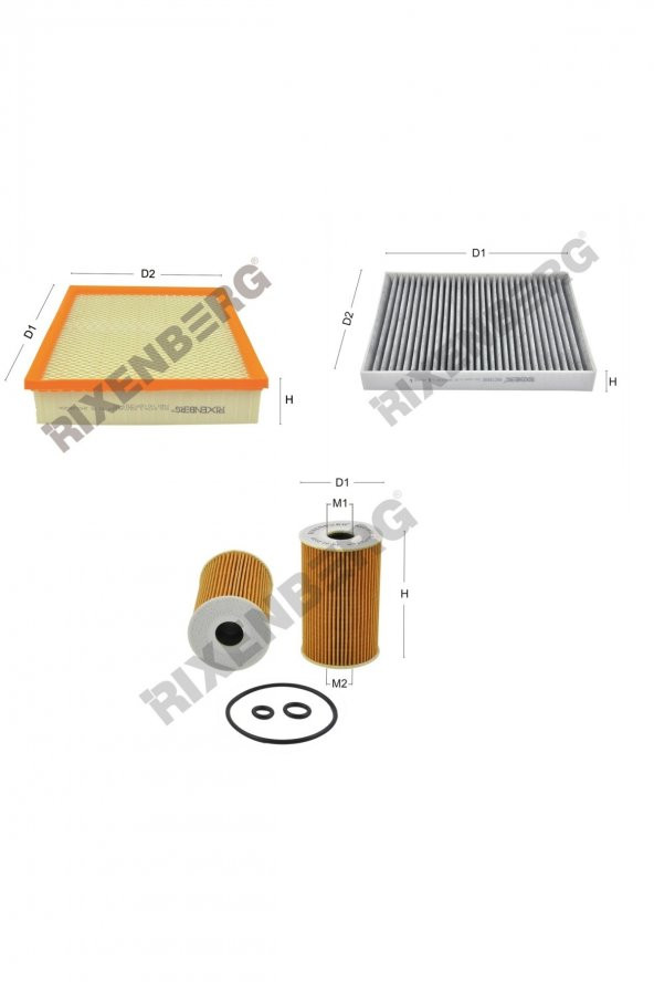Volkswagen Amarok (2H) 2.0 Tdi 122-140-163-179 Hp 10 > Rixenberg Filtre Bakım Seti ürün görseli