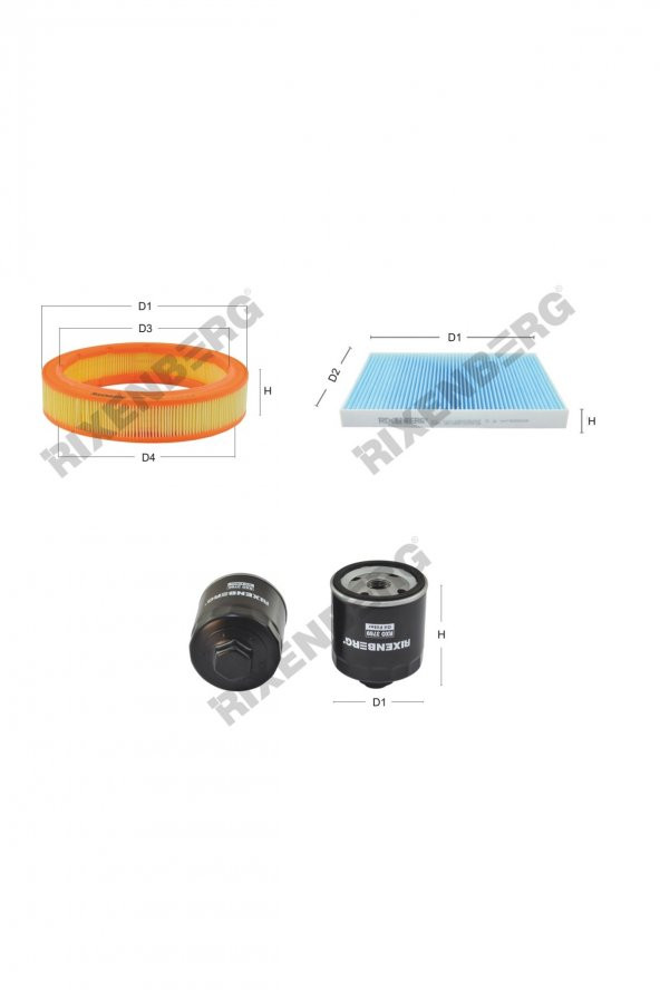 Volkswagen Polo III 1.0 (6N1) 45-50 Hp 94-99 Rixenberg Filtre Bakım Seti ürün görseli