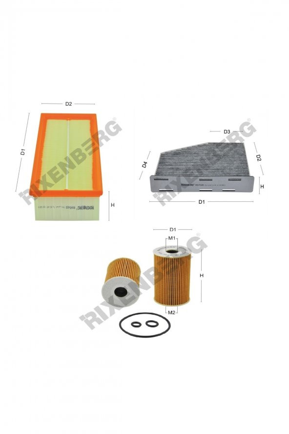 Volkswagen Tiguan I 2.0 Tdi (5N) 177 Hp 12 > Rixenberg Filtre Bakım Seti ürün görseli
