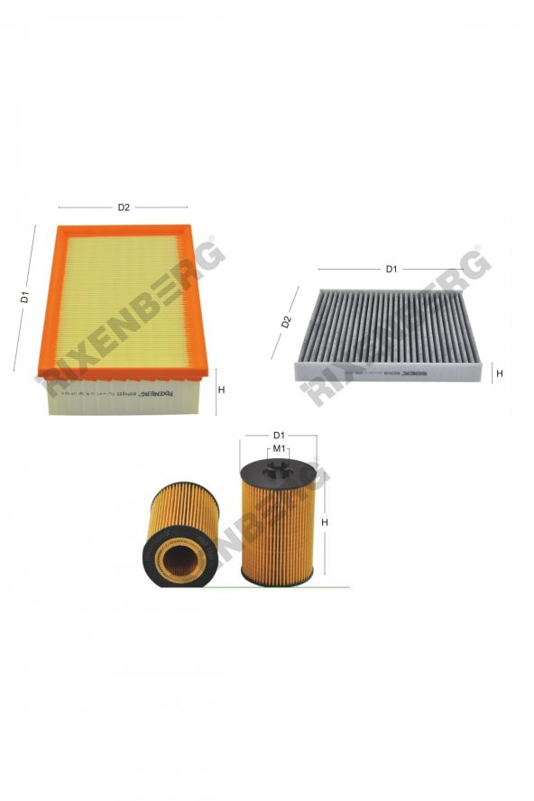 Volkswagen Tiguan II (AD1) 1.6 Tdi 116 Hp 16 > Rixenberg Filtre Bakım Seti ürün görseli