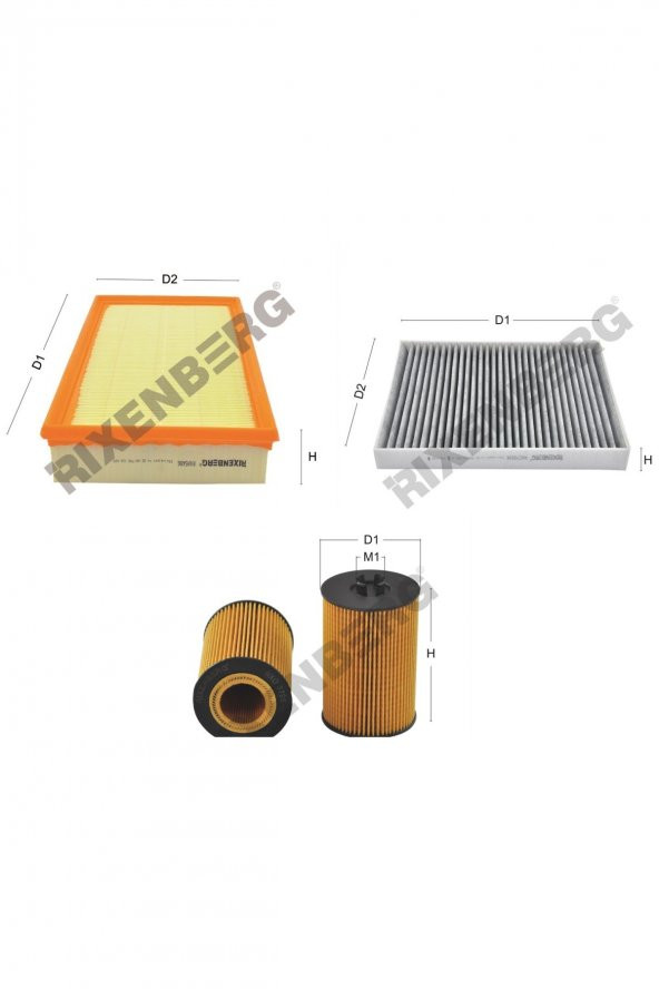 Volkswagen Transporter (T6) 2.0 Tdi (SF,SG) 114-150-204 Hp 15 > Rixenberg Filtre Bakım Seti ürün görseli