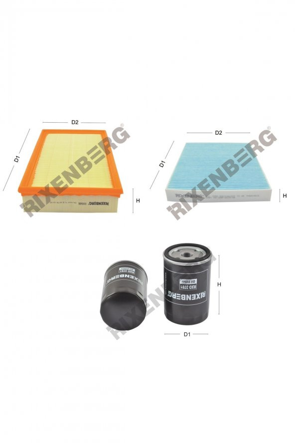 Volkswagen Transporter (T5) 2.0 (7H,7J,7E,7F) 115 Hp 03 > Rixenberg Filtre Bakım Seti ürün görseli