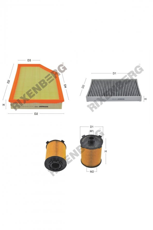 Volvo XC60 2.0 D4 181-190 Hp 13 > Rixenberg Filtre Bakım Seti ürün görseli