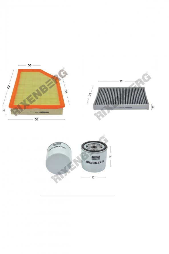 Volvo S80 II 1.6 T4 180 Hp 10 > Rixenberg Filtre Bakım Seti ürün görseli 1