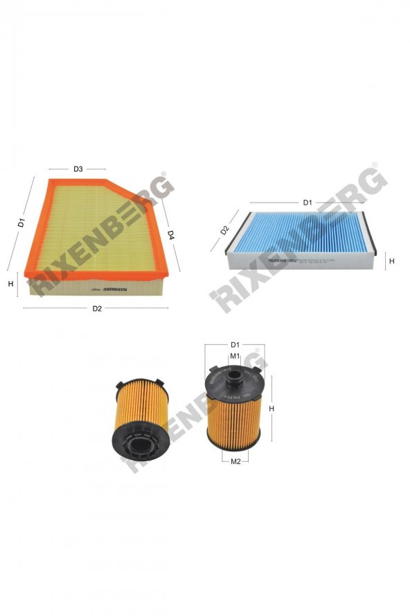Volvo V40 II 1.5 T3 152 Hp 15 > Rixenberg Filtre Bakım Seti ürün görseli