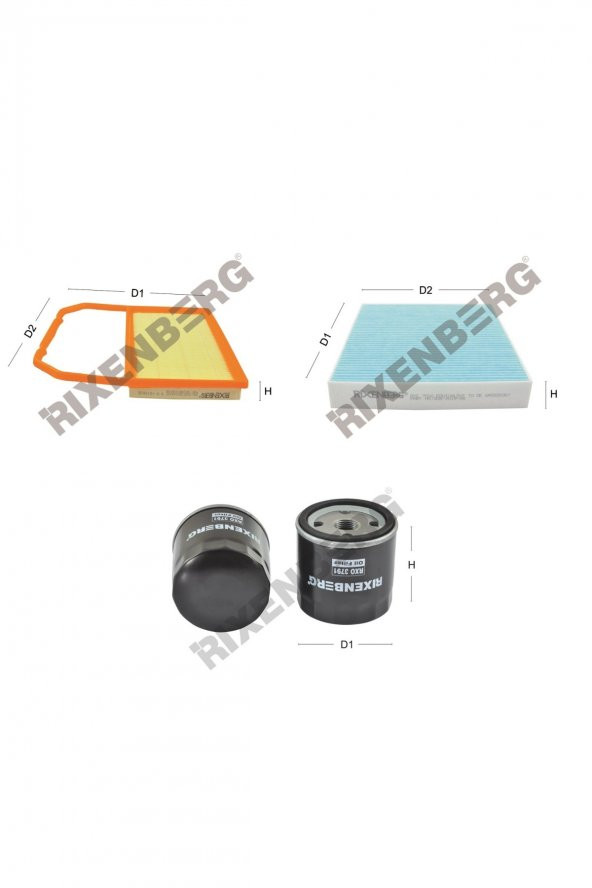 Volkswagen Polo V 1.0 (6C) 60-75 Hp 14 > Rixenberg Filtre Bakım Seti ürün görseli