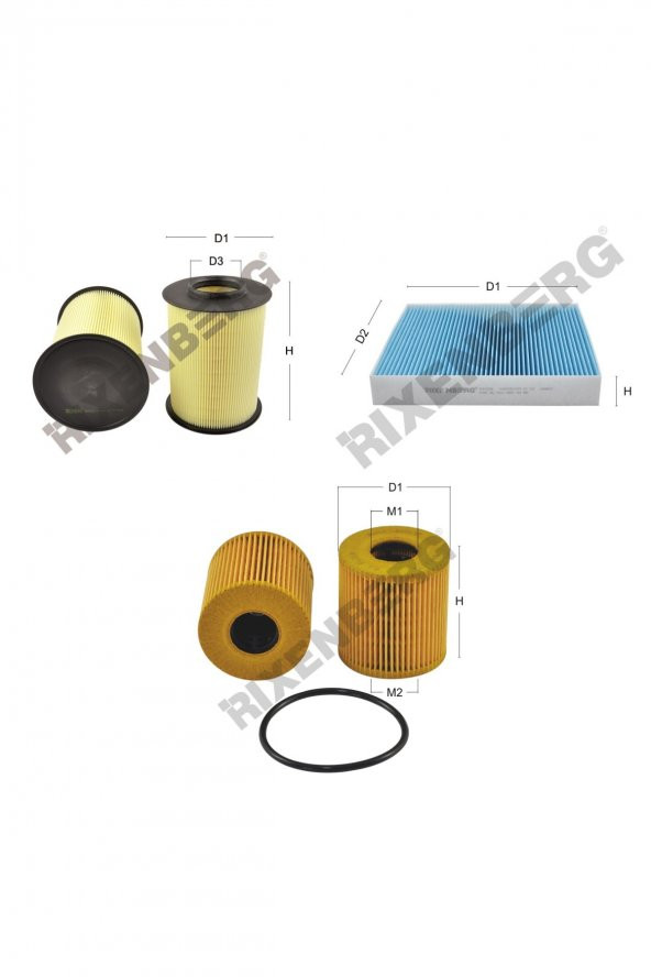 Volvo S40 II 2.0 Diesel 136 Hp (Yuvarlak Tip Hava Filt.) 04 > Rixenberg Filtre Seti ürün görseli