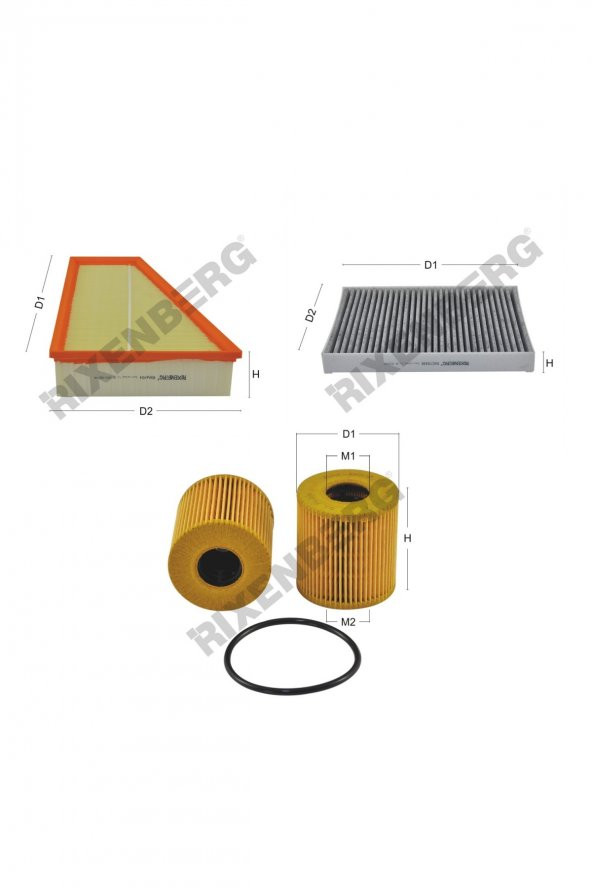 Volvo S80 II 2.0 D 136 Hp 07-10 Rixenberg Filtre Bakım Seti ürün görseli